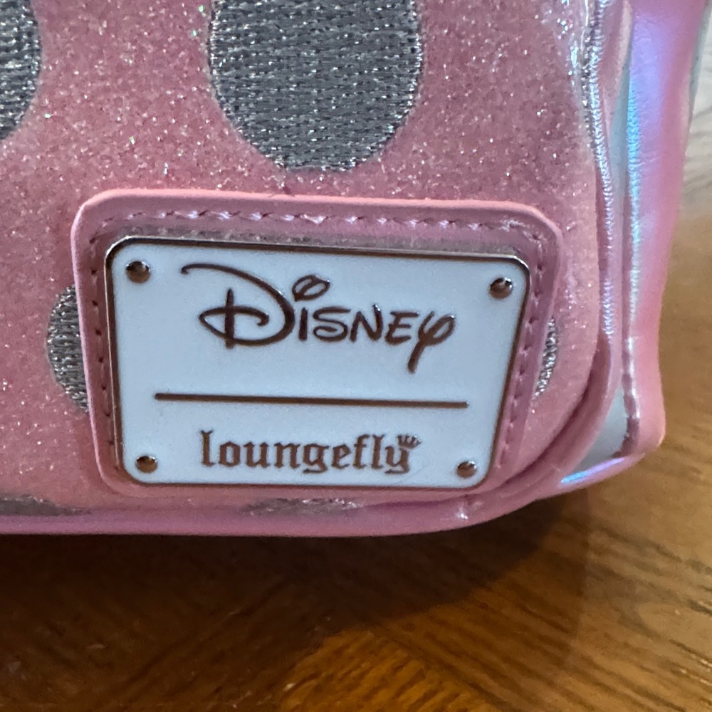 Loungefly Pink and Silver Minnie Mouse  Backpack - Picture 2 of 6